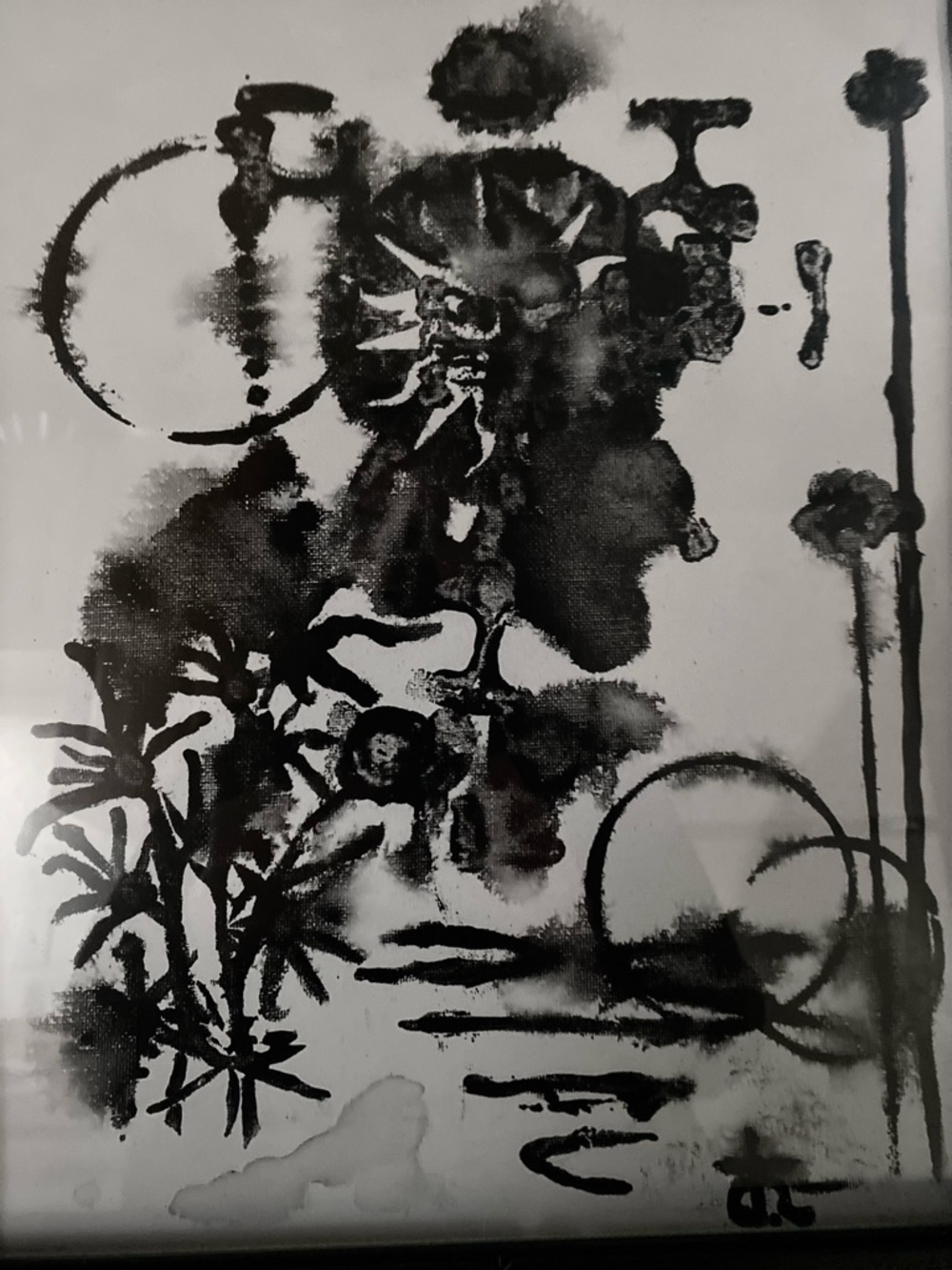 Fashion design Wall Art Abstract Black & White art print Framed signed & dated - Picture 3 of 6